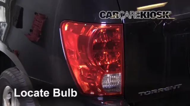 2009 Pontiac Torrent GXP 3.6L V6 Éclairage Feu clignotant arrière (remplacer l'ampoule)